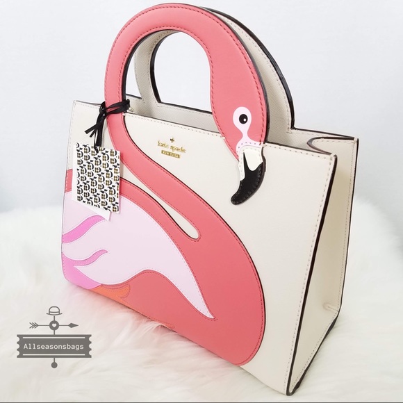 Kate spade by the pool sam bleach satchel flamingo - Picture 2 of 5